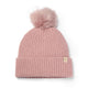 Only Curls Satin Lined Beanie with Pom - Carrie in Dusty Pink