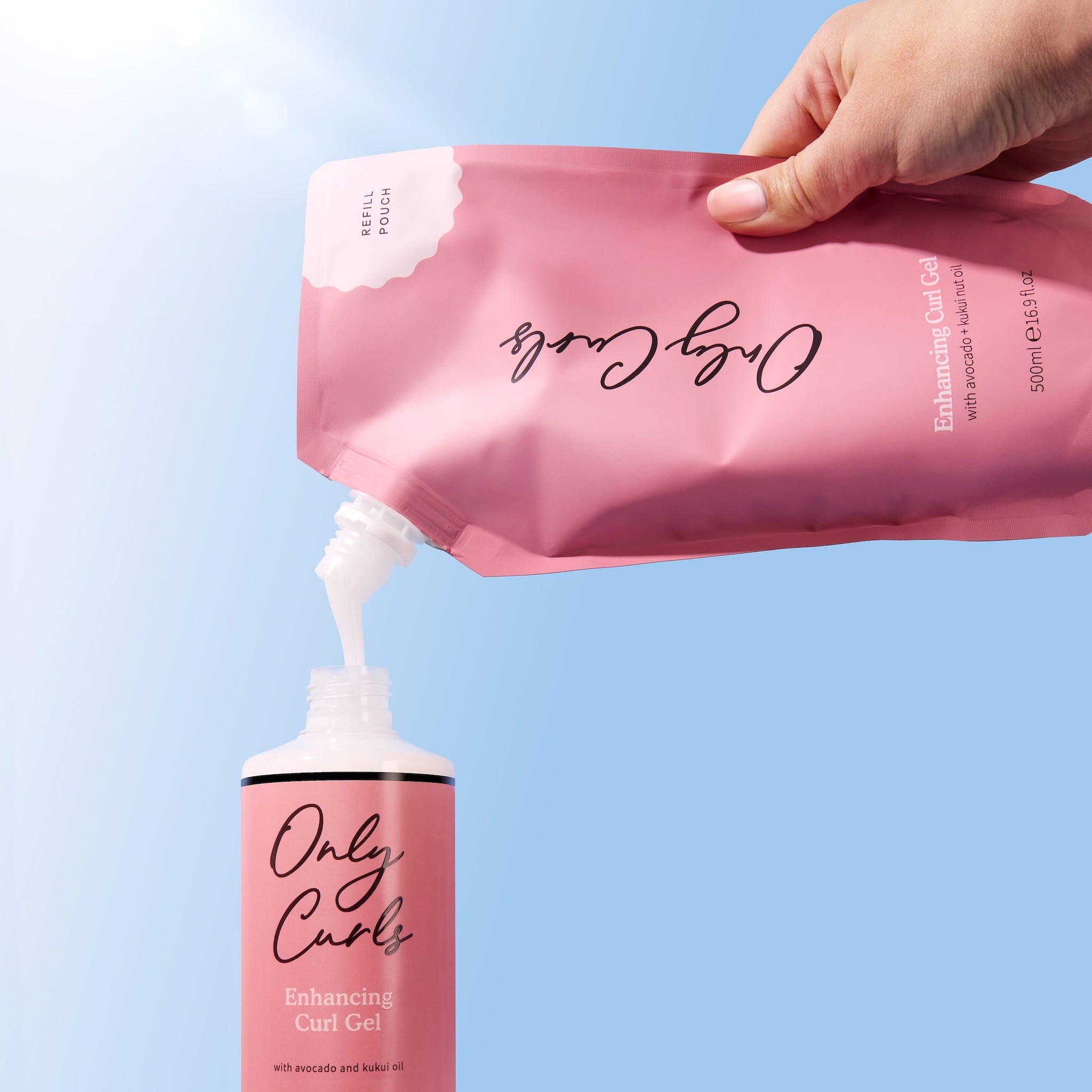 Only Curls Enhancing Curl Gel 500ml - Refill Pouch - Only Curls