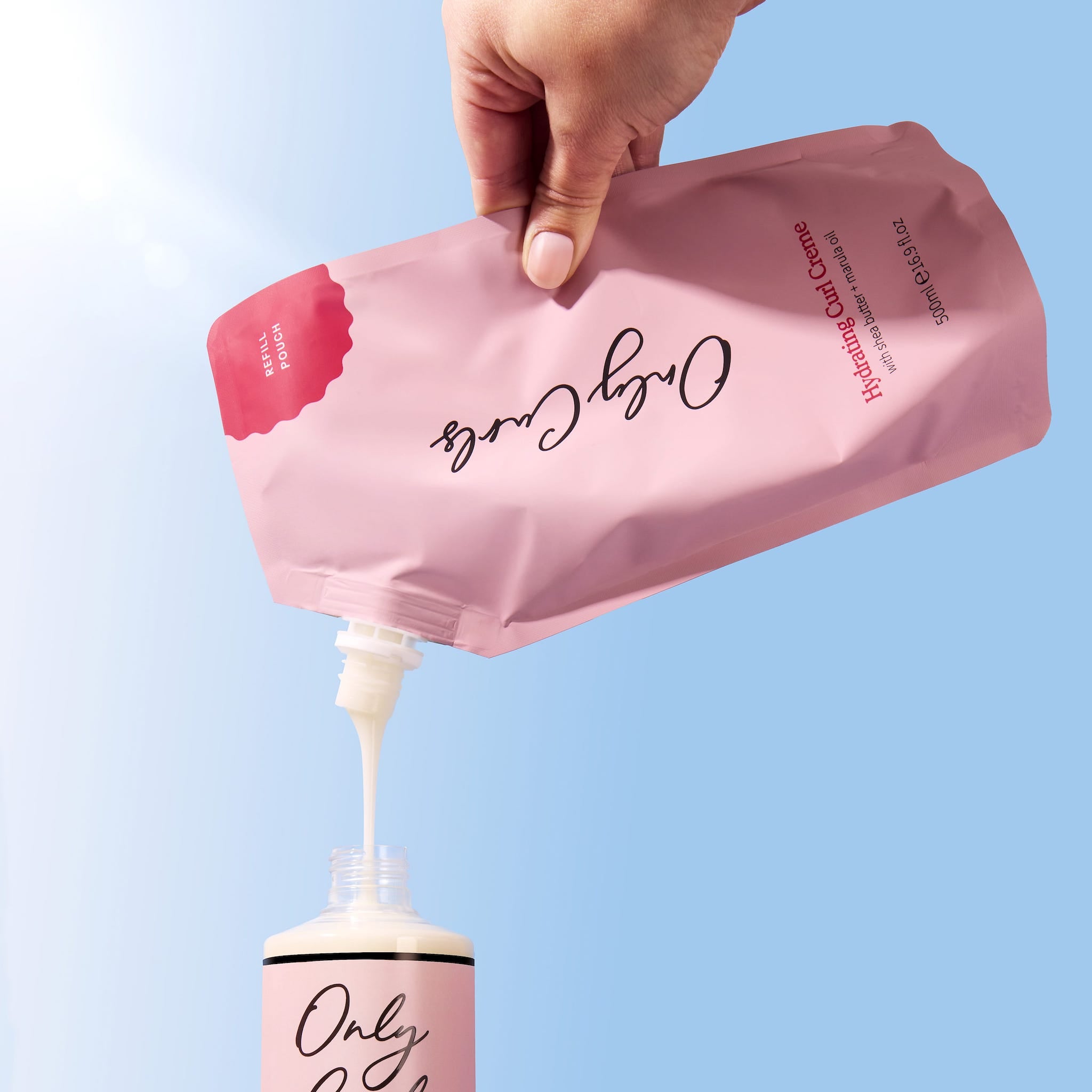 Only Curls Hydrating Curl Creme 500ml - Refill Pouch - Only Curls