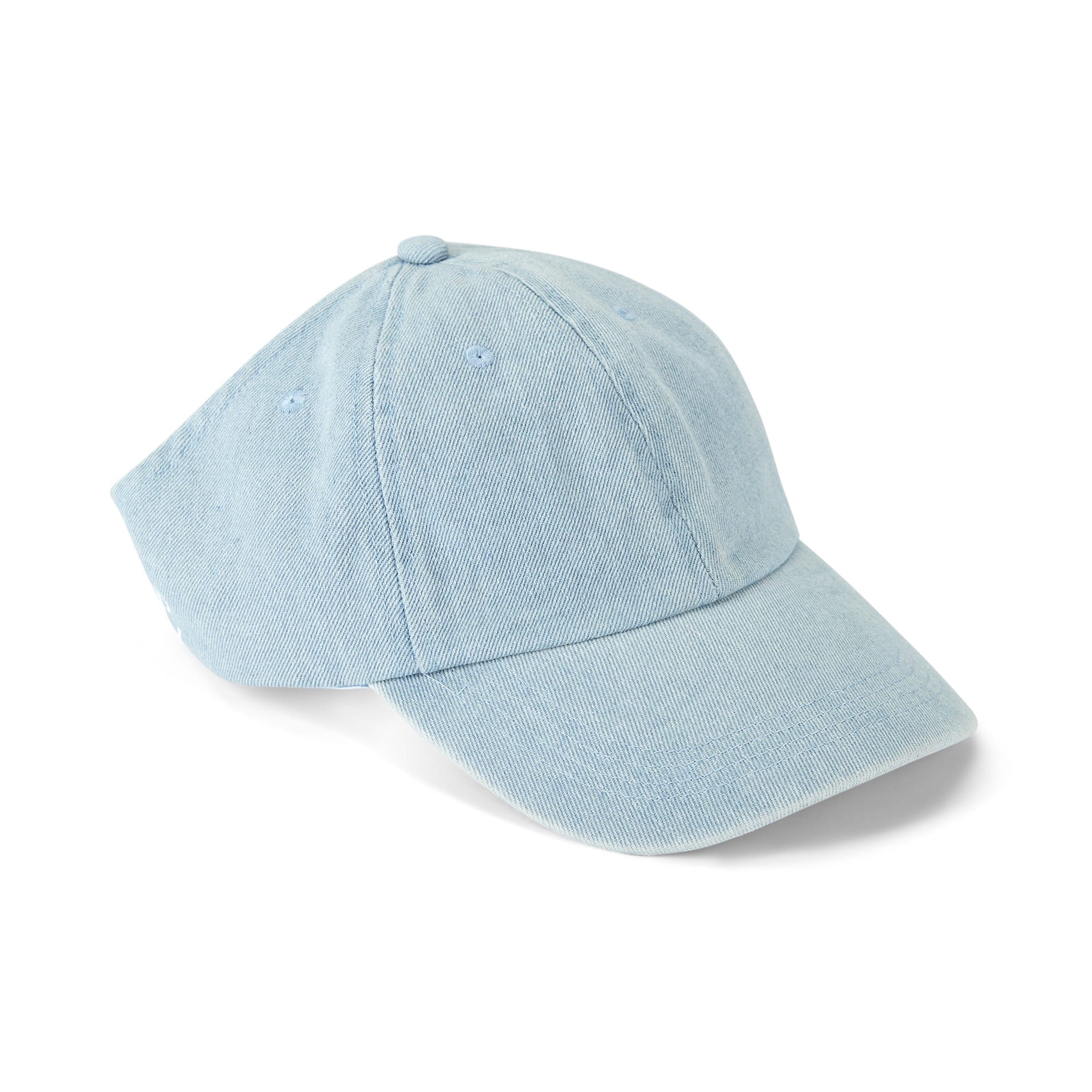 Only Curls Satin Lined Baseball Hat (with open back) - Denim Blue - Only Curls