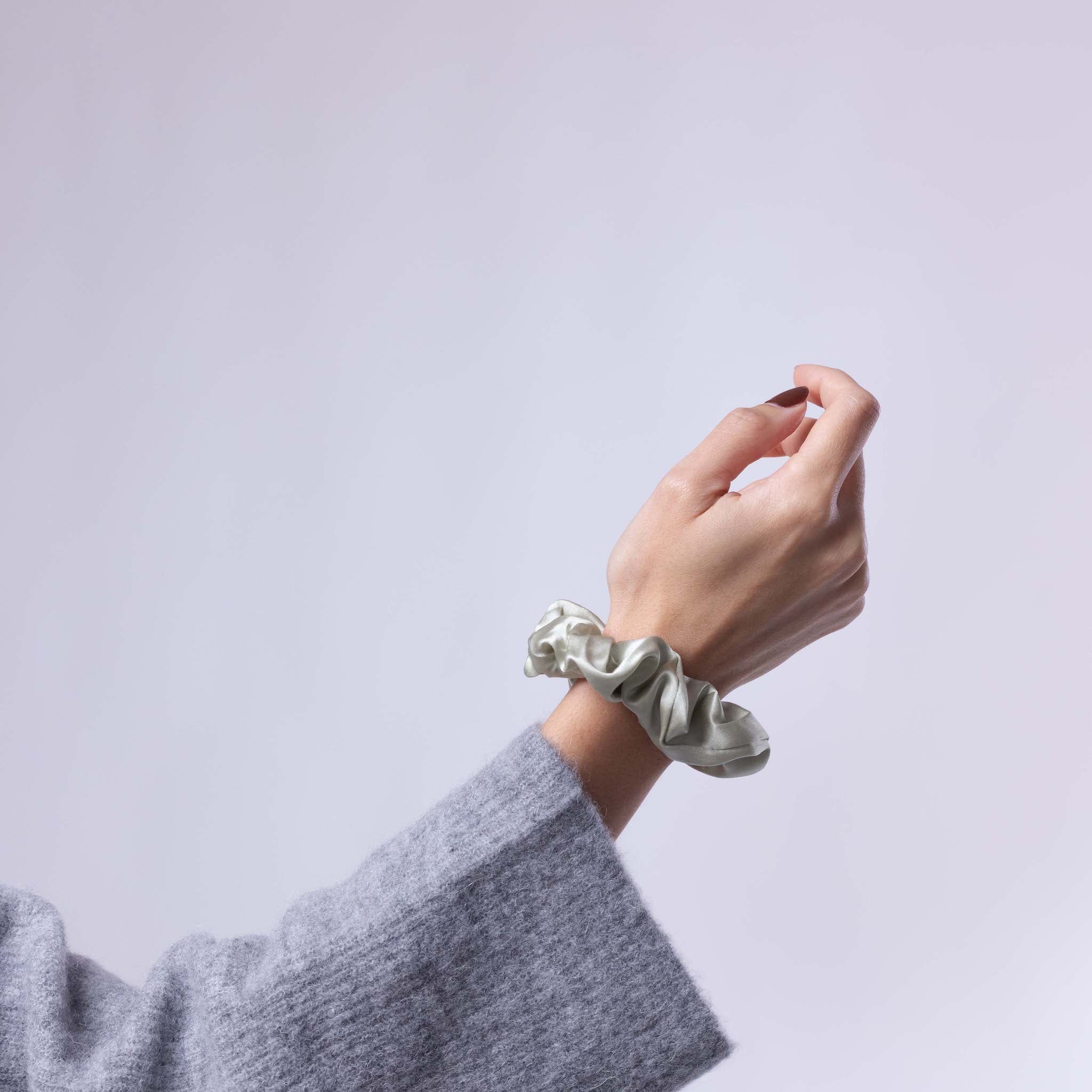 Only Curls Silk Scrunchies - Sage Green - Only Curls