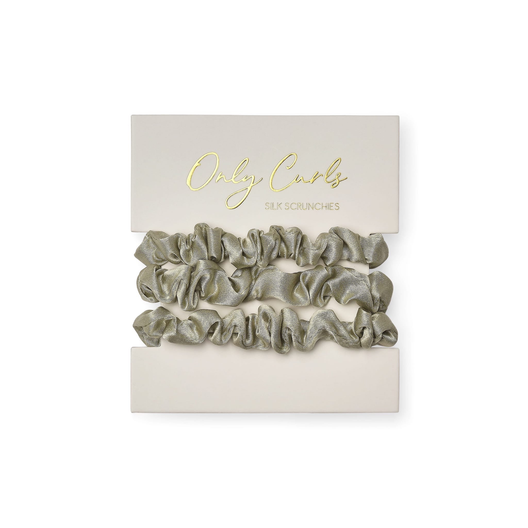 Only Curls Silk Scrunchies (Mini) - Sage - Only Curls