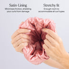 Only Curls Satin Lined Beanie with Pom - Carrie in Dusty Pink - Only Curls