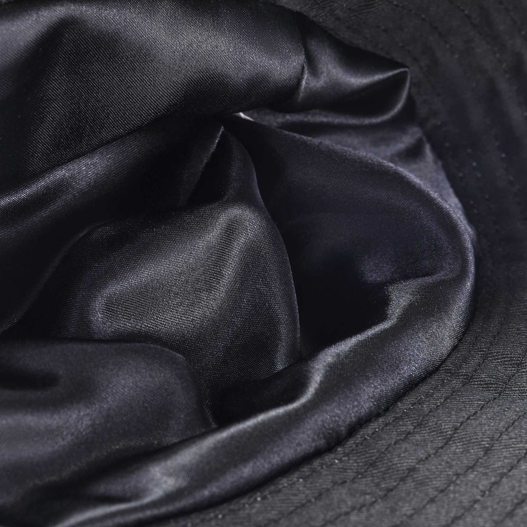 Only Curls Satin Lined Bucket Hat  - Black - Only Curls