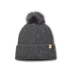 Only Curls Satin Lined Beanie with Pom - Carrie in Dark Grey - Only Curls