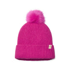 Only Curls Satin Lined Beanie with Pom - Carrie in Hot Pink - Only Curls