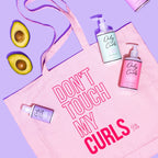 Only Curls Tote Bag - Don't Touch My Curls Pink - Only Curls