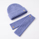 Only Curls Dusty Blue Super Soft Satin-Lined Beanie & Glove Set