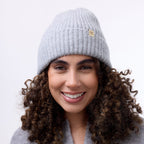 Only Curls Satin Lined Beanie - Ella in Grey - Only Curls
