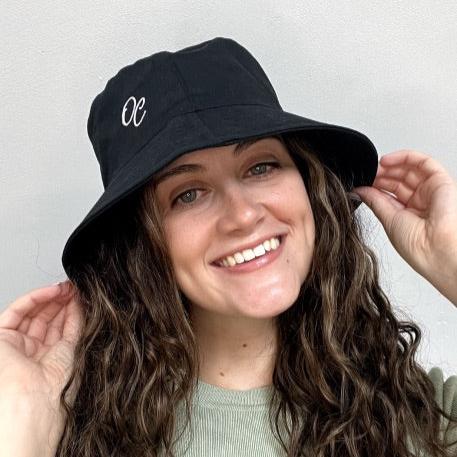 Only Curls Satin Lined Bucket Hat  - Black - Only Curls