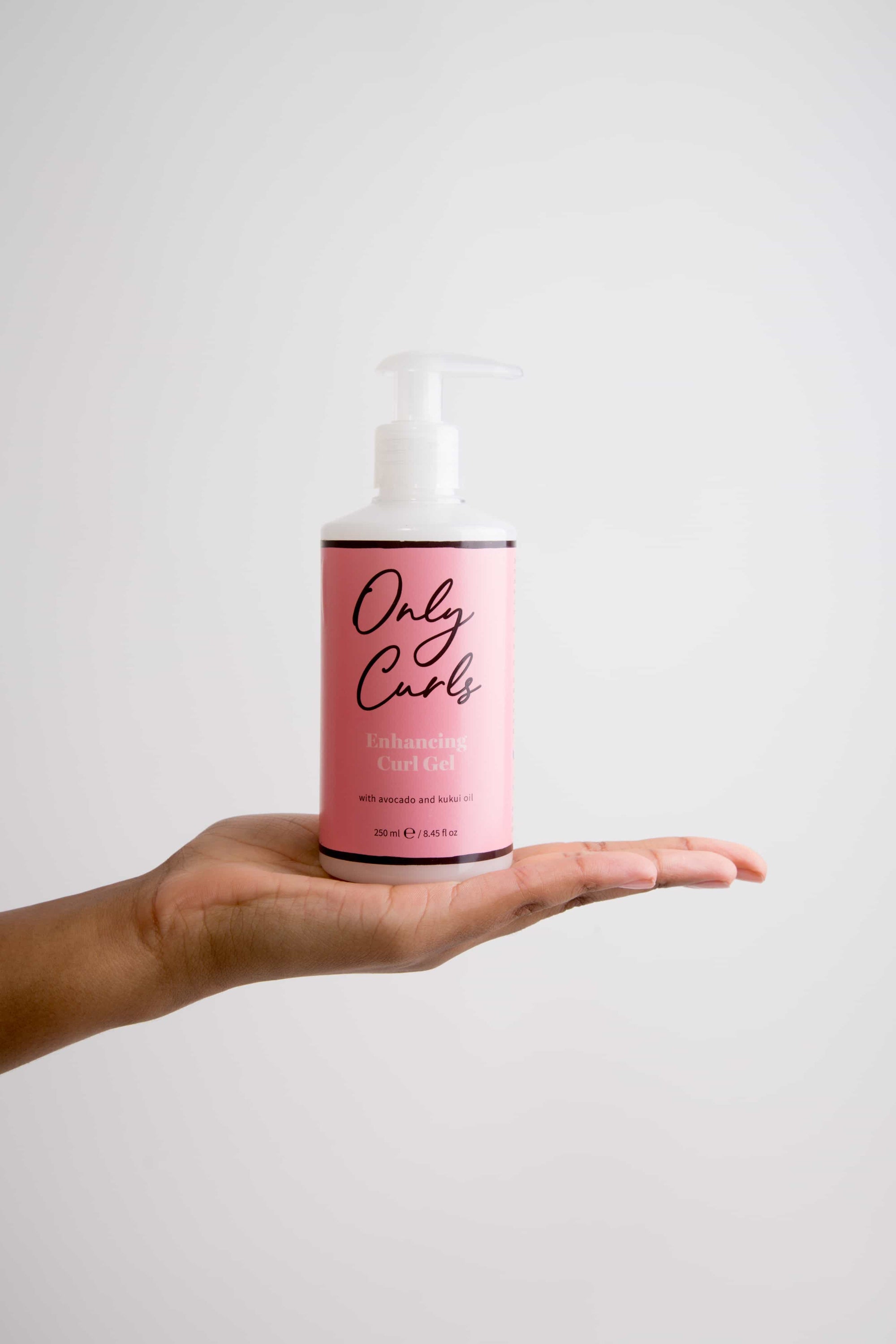 Enhancing Curl Gel in hand