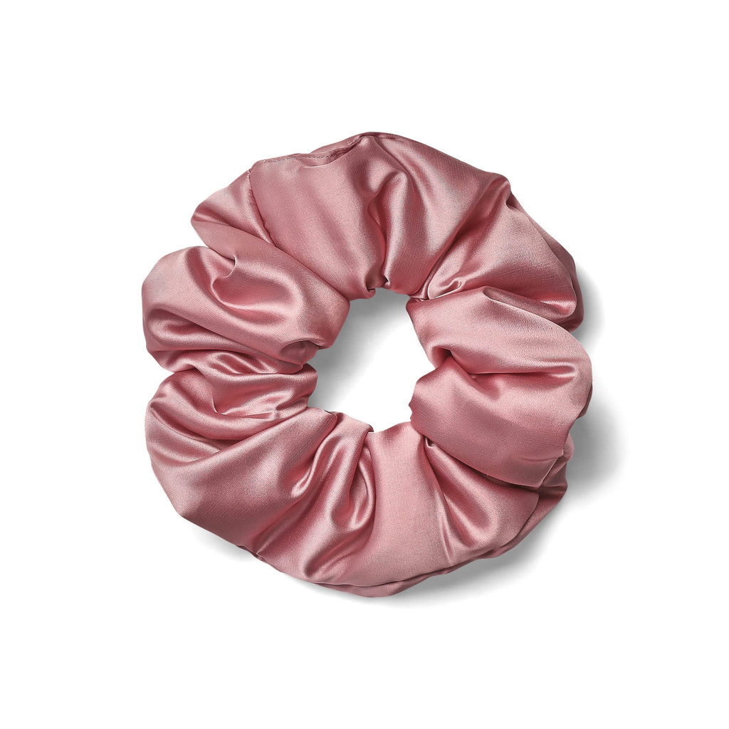 Only Curls Satin Pillow Scrunchies - Slate Grey and Dusty Pink Twin Pack - Only Curls
