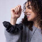 Only Curls Satin Pillow Scrunchies - Black and Bronze Twin Pack - Only Curls