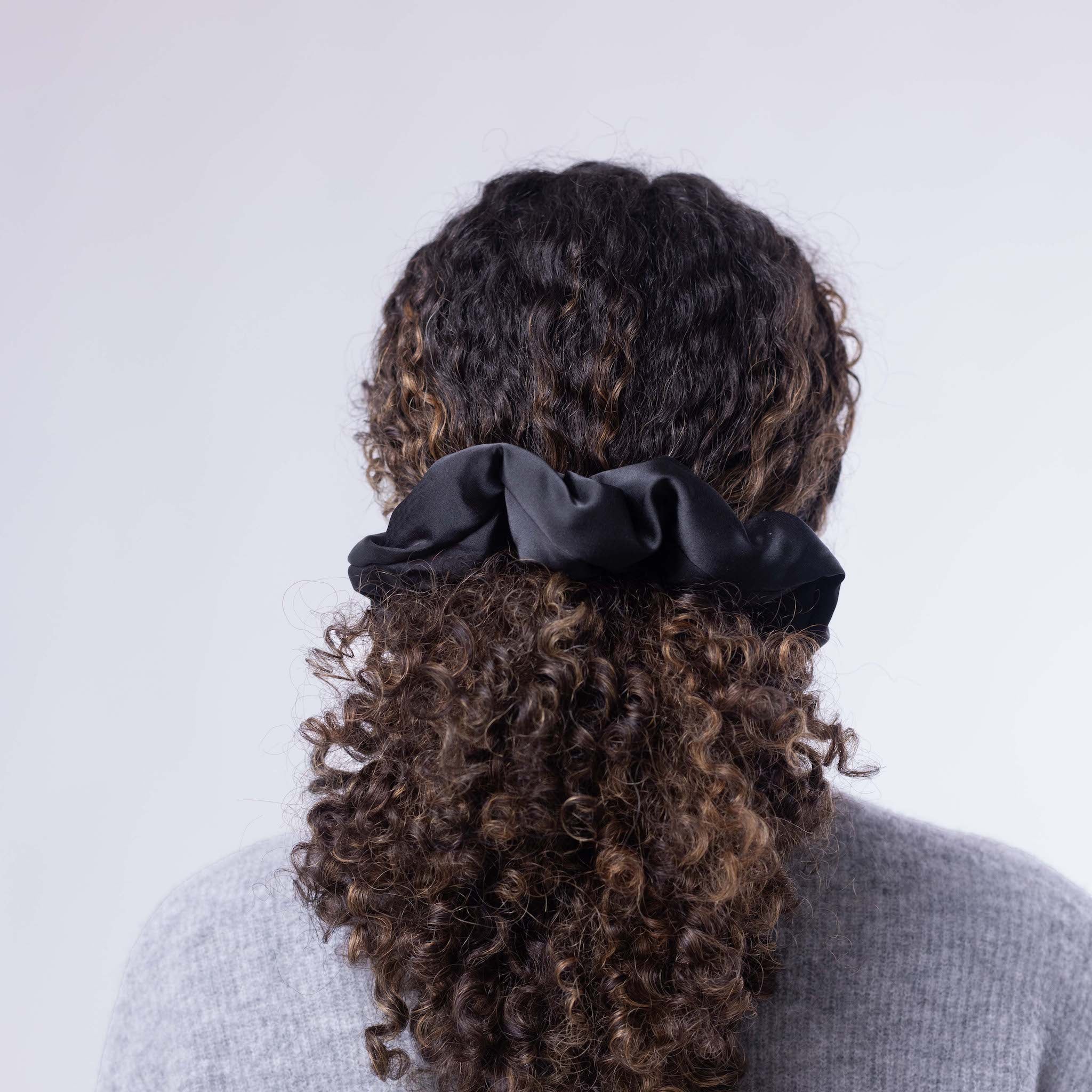 Only Curls Satin Pillow Scrunchies - Black and Bronze Twin Pack - Only Curls