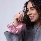Only Curls Satin Pillow Scrunchies - Slate Grey and Dusty Pink Twin Pack - Only Curls