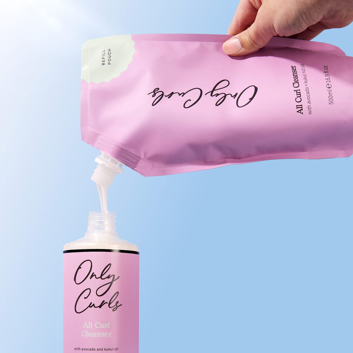 Only Curls All Curl Cleanser 500ml - Refill Pouch