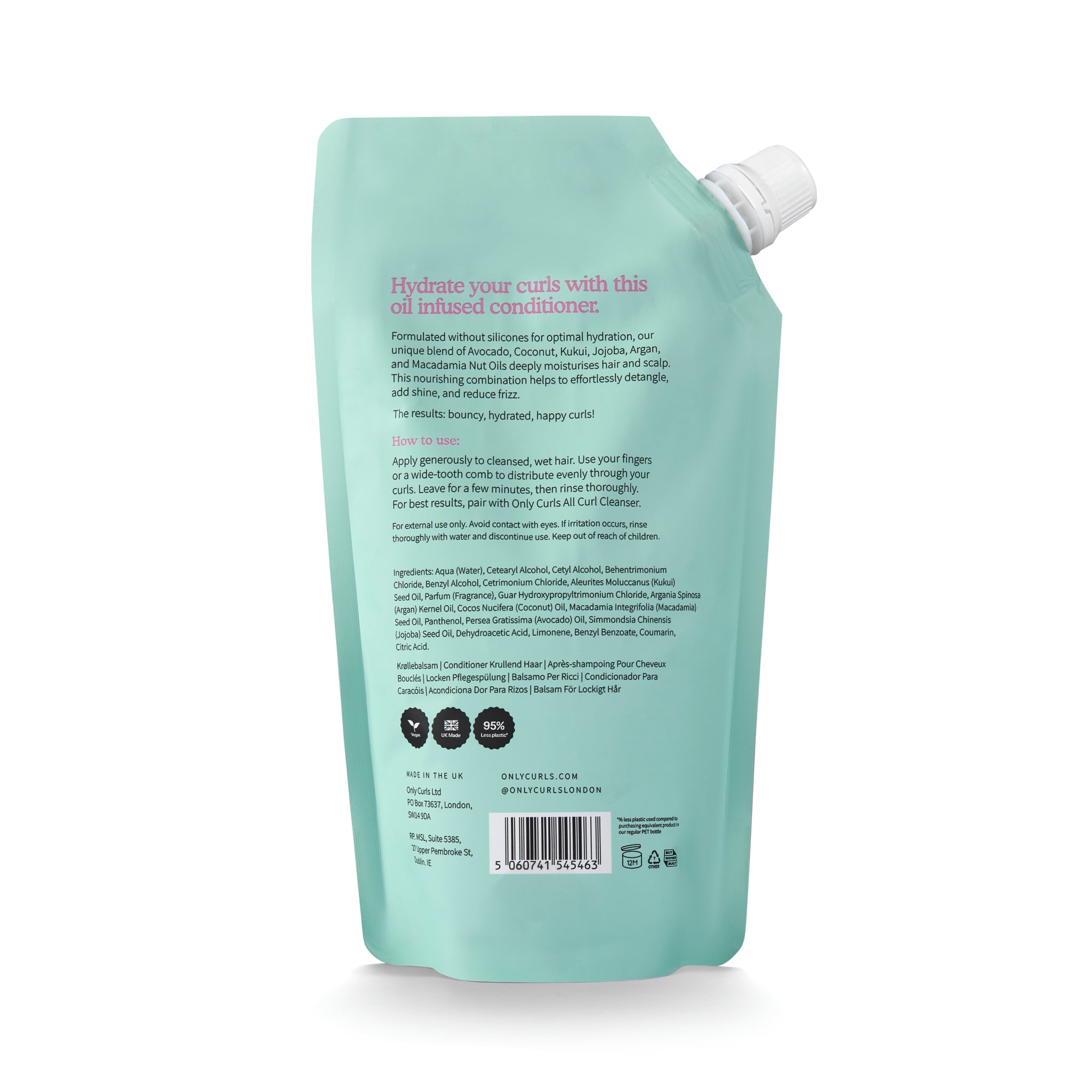 Only Curls All Curl Conditioner 500ml - Refill Pouch - Only Curls