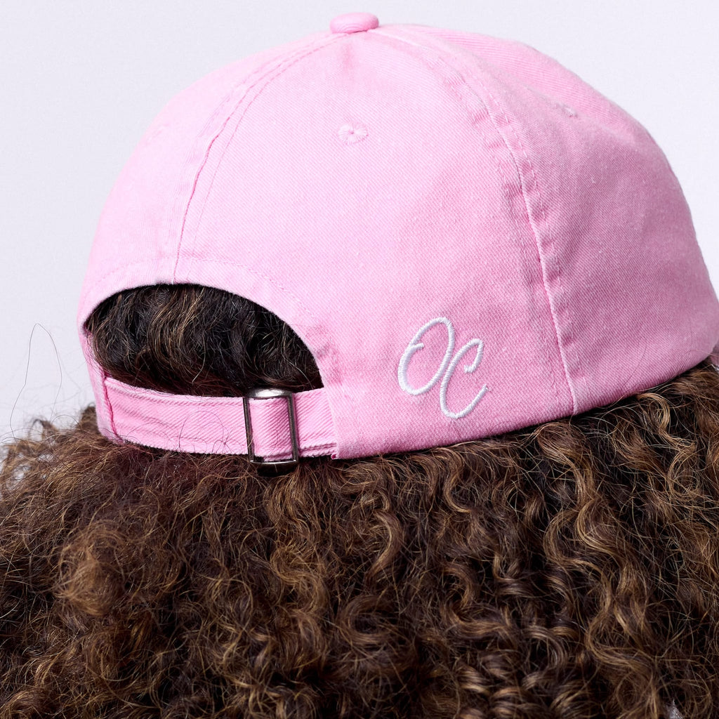 Only Curls Satin Lined Baseball Hat - Washed Pink - Only Curls