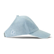 Only Curls Satin Lined Baseball Hat (with open back) - Denim Blue
