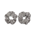 Only Curls Silk Scrunchies - Silver - Only Curls