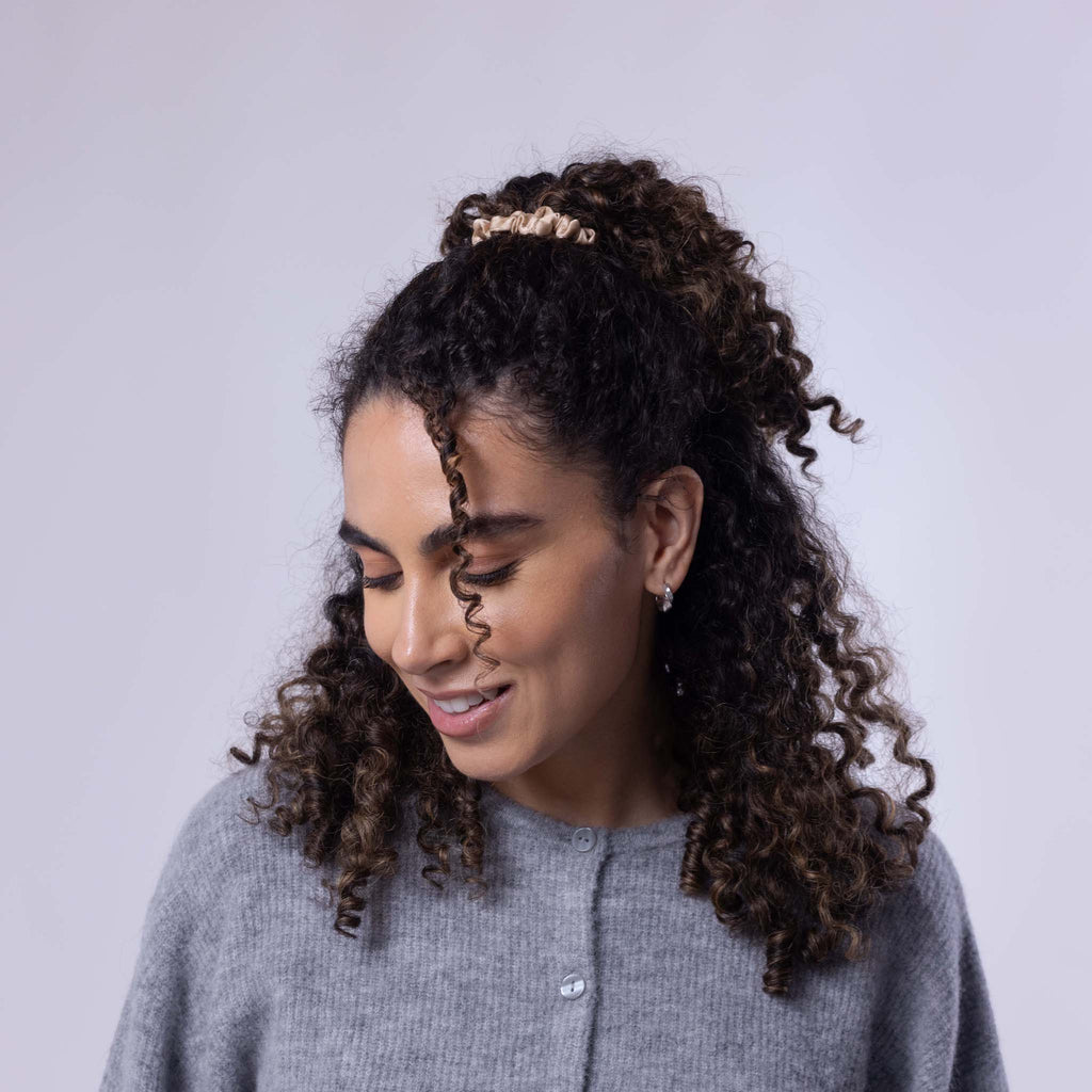 Only Curls Silk Scrunchies (Mini) - Blonde - Only Curls