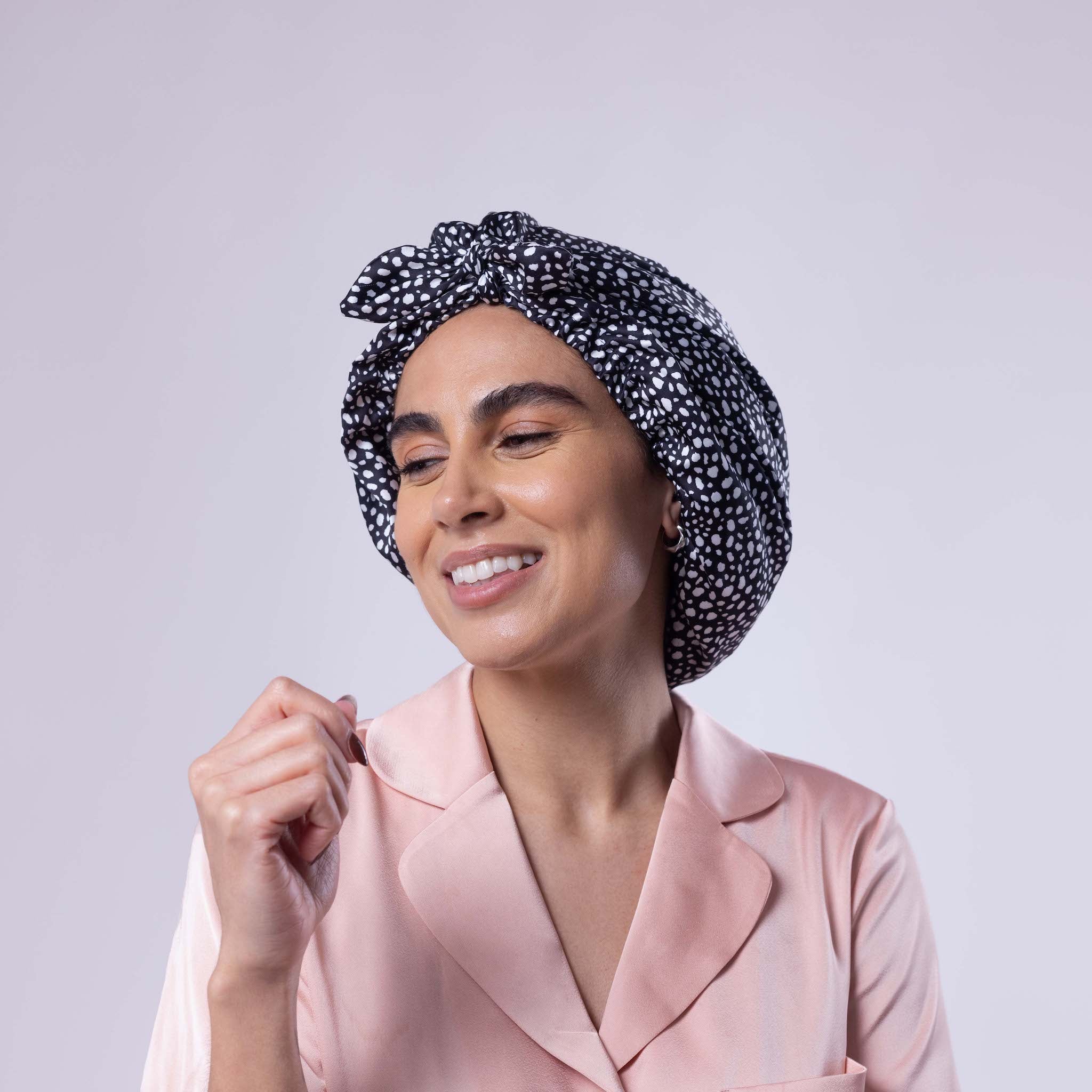 Only Curls Satin Sleep Turban - Dalmatian Spot - Only Curls