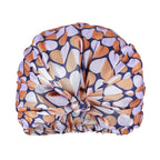 Only Curls Satin Sleep Turban - Navy Hearts - Only Curls