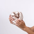 Only Curls Satin Lined Beanie and Snood Set - Sophia in Sand - Only Curls