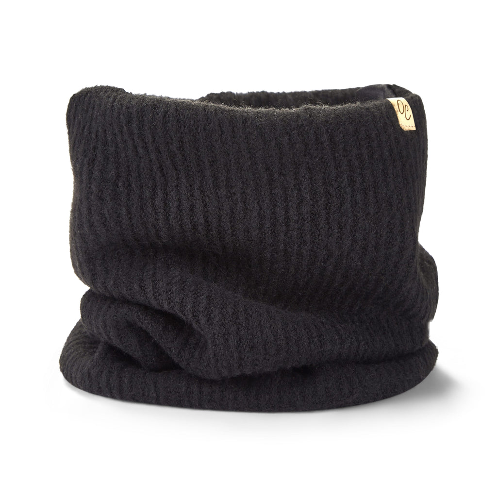 Only Curls Satin Lined Beanie and Snood Set - Sophia in Black - Only Curls