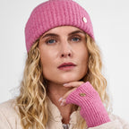 Only Curls Dusty Pink Super Soft Satin-Lined Beanie & Glove Set - Only Curls