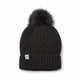Only Curls Satin Lined Knitted Beanie Hat - Black with Pom Pom