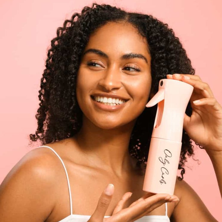 Only Curls Misting Bottle - Model holding bottle - Only Curls