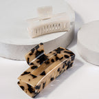 Only Curls Rectangle Claw Clips - Tan - Only Curls