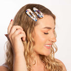 Only Curls Blue Confetti Crocodile Hair Clips - Only Curls