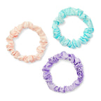 Only Curls Silk Scrunchies Multi Pack Mini - Aqua Lavender Pink - Only Curls