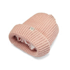 Only Curls Pink Satin Lined Knitted Beanie Hat