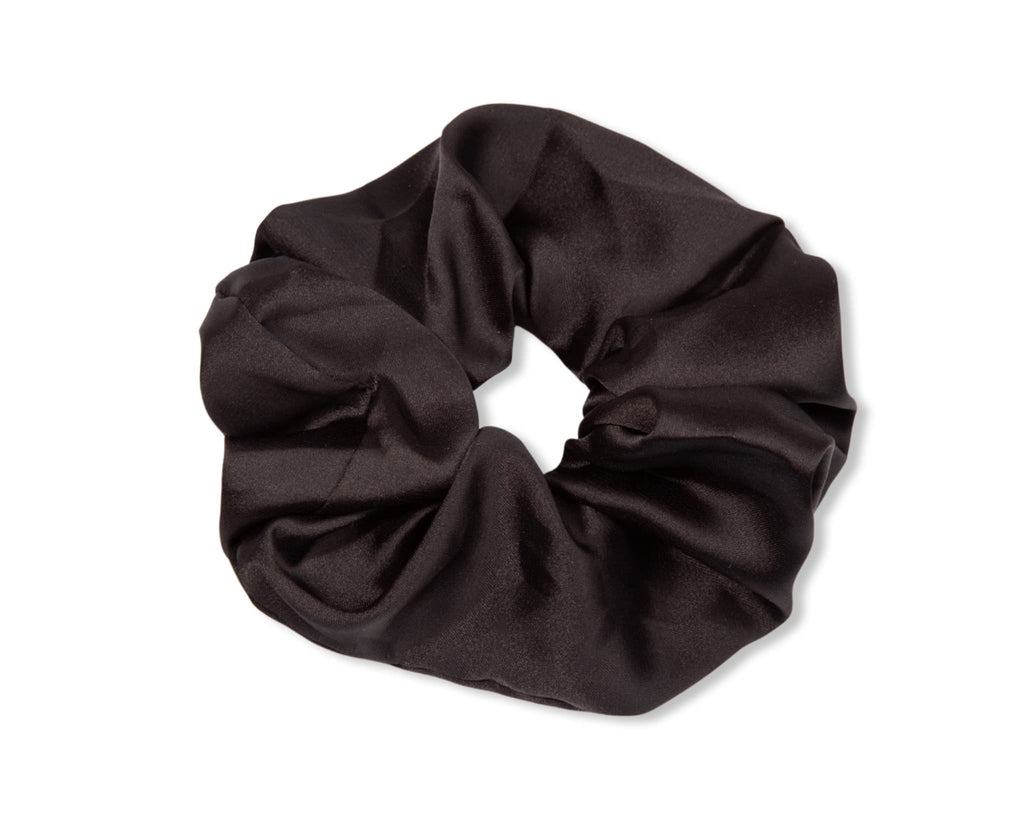 Only Curls Satin Scrunchie - Black - Only Curls